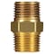 Homeplus+ ATC 1/4 in. MPT X 1/4 in. D MPT Yellow Brass Hex Nipple 6JC101010721013 - alternate 1